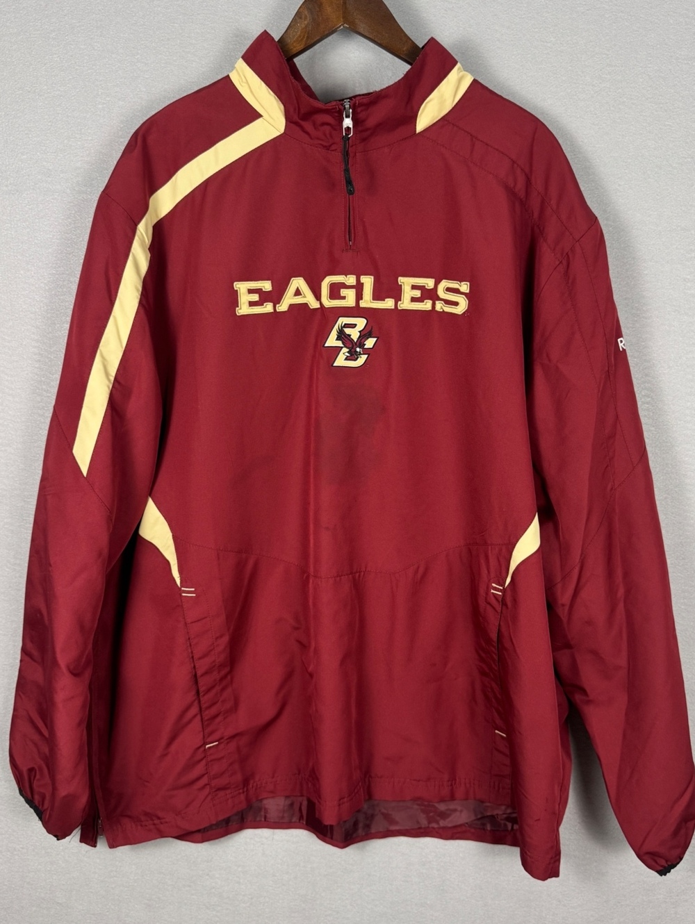 Reebok Eagles Boston Colloge Burgundy Men 2XL Windbreaker